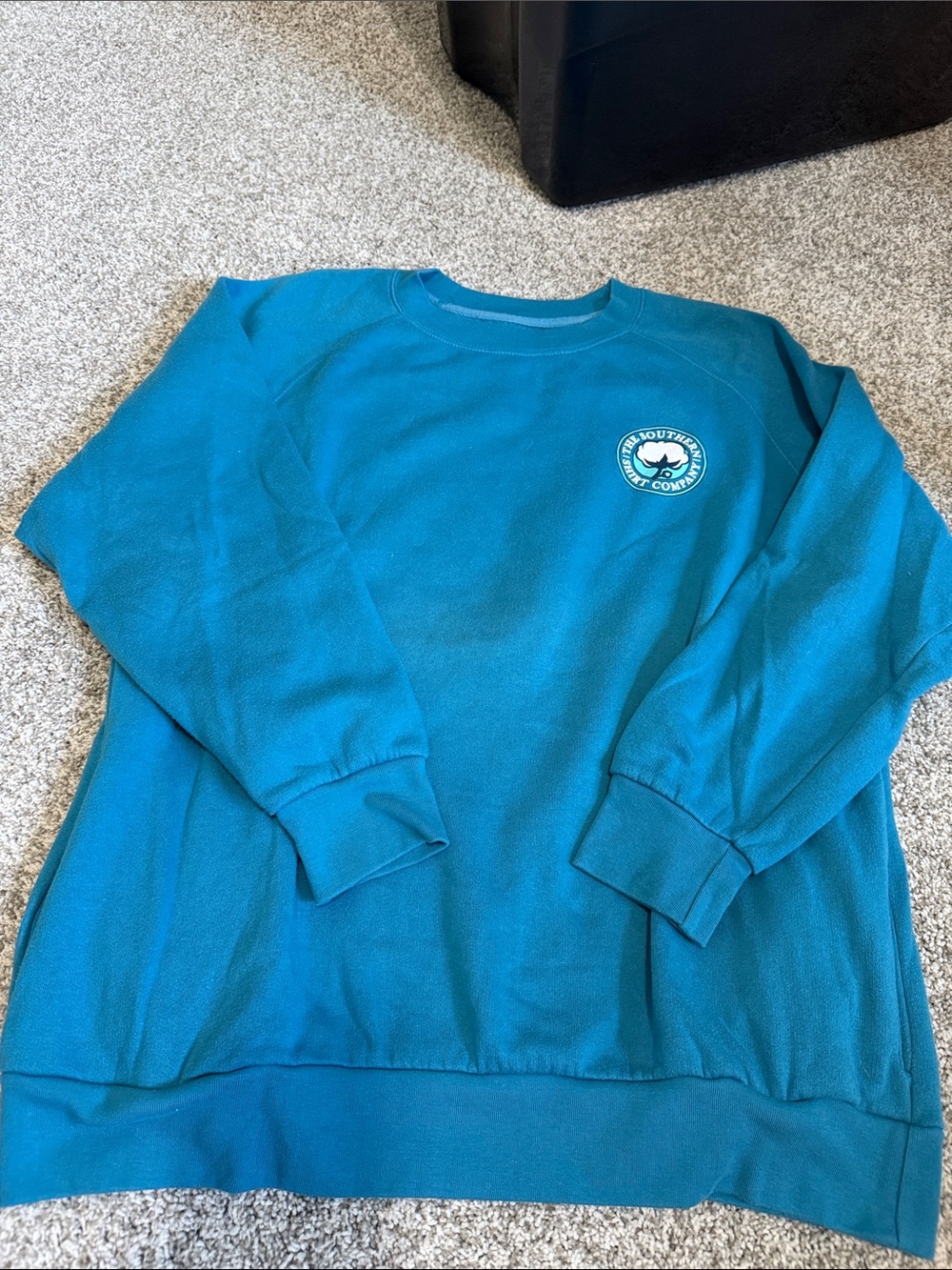 The Southern Shirt Company Teal Crewneck Sweatshirt with Chest Emblem